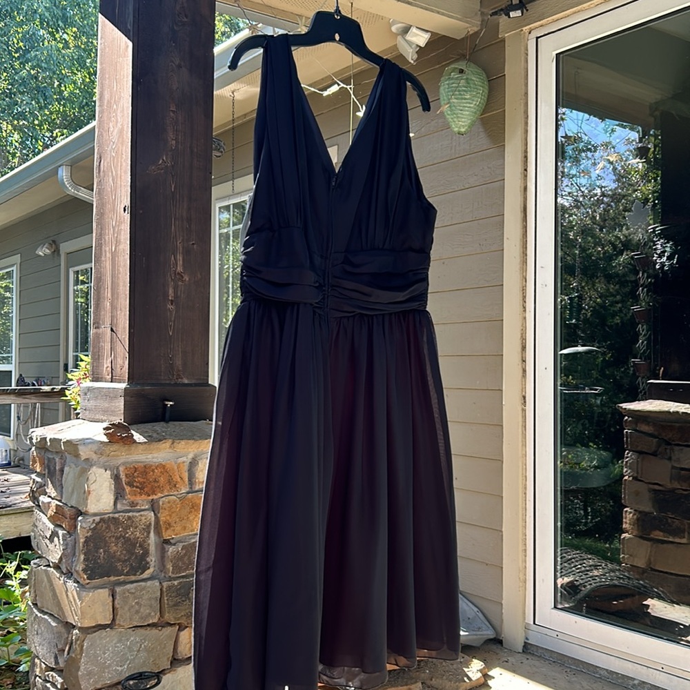 Vintage Queen of Hearts Black Sleeveless Midi Dress Size 2X 34 Waist Chiffon New